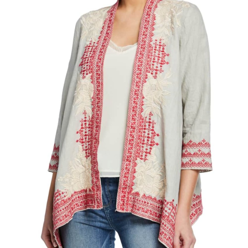 JOHNNY WAS CAMILLE DRAPED CARDIGAN